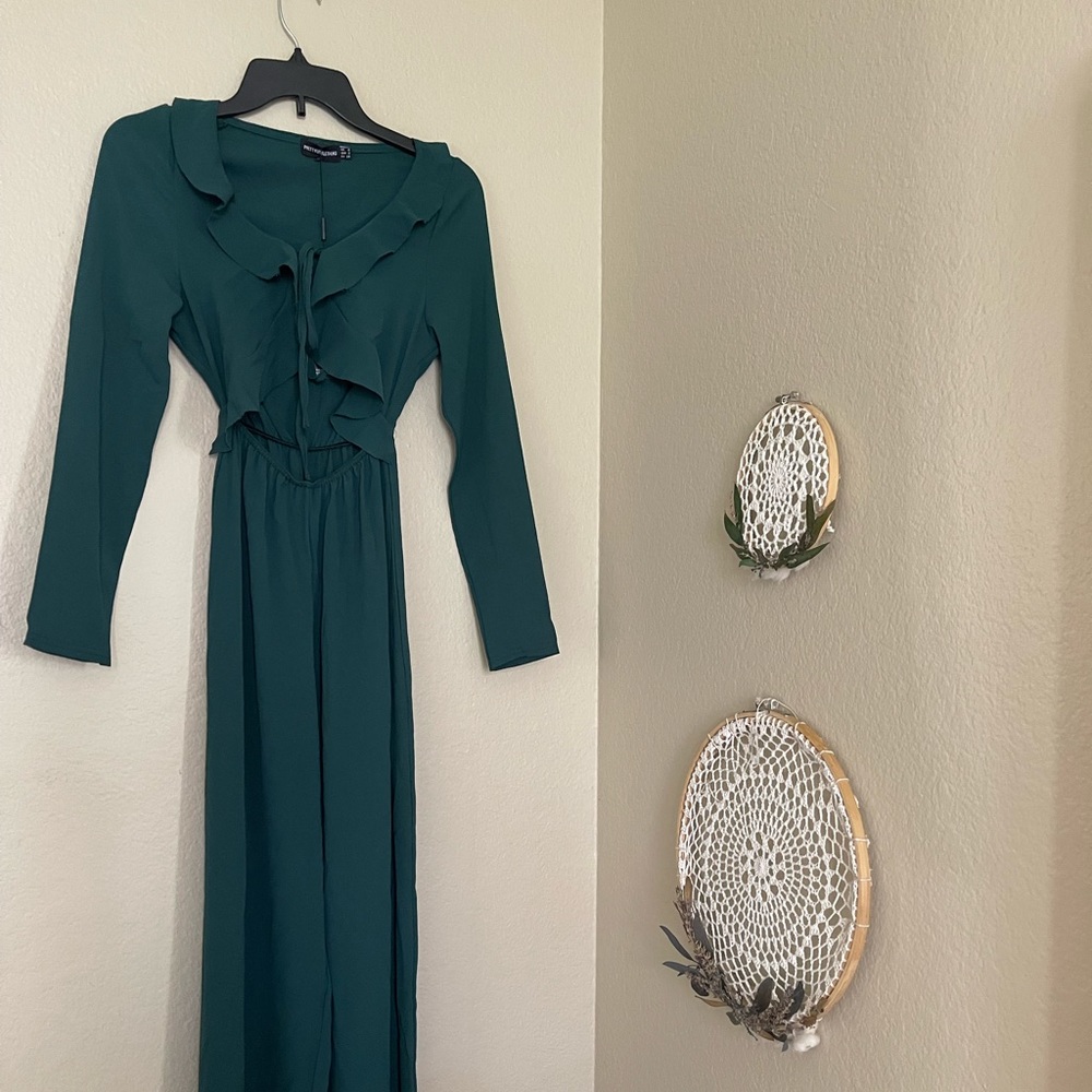 Pretty Little Thing Emerald Green Pantsuit